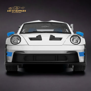 TPC Porsche 911 992 GT3 RS White With Blue Wheels Ordinary Version 1:64 (ONLINE ORDER ONLY)