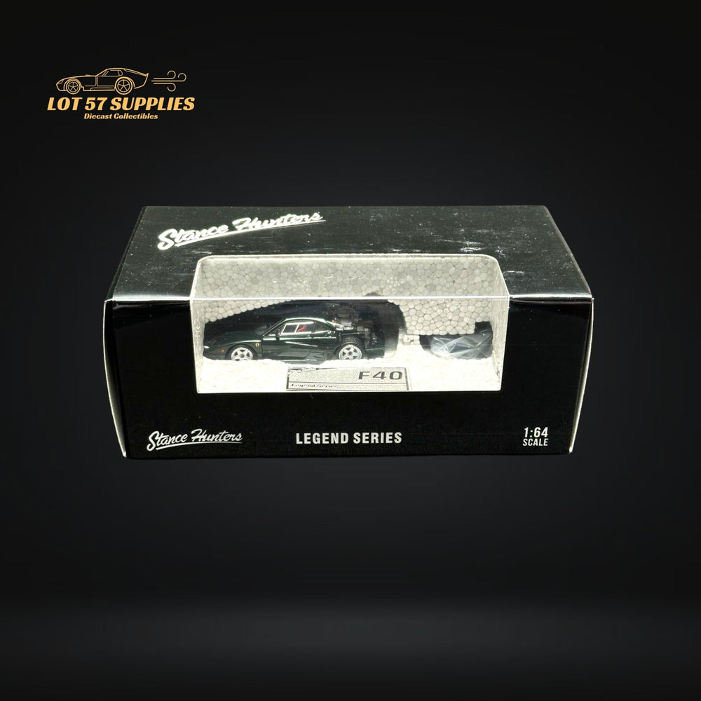 Stance Hunters Ferrari F40 LM British Green With Removable Rear Engine Cover 1:64 (ONLINE ORDER ONLY)