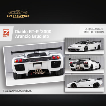 (Pre-Order) DCM Lamborghini Diablo GT-R White Diecast Model 1:64 Limited to 500 Pcs (ONLINE ORDER ONLY)