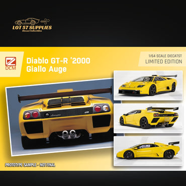 (Pre-Order) DCM Lamborghini Diablo GT-R Yellow Diecast Model 1:64 Limited to 500 Pcs (ONLINE ORDER ONLY)