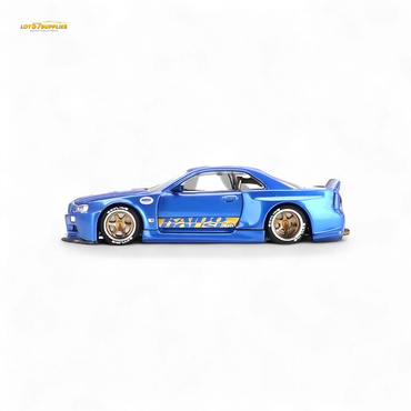 Mini GT x Kaido House Nissan Skyline GT-R R34 V2 SHINJUKU BLUE 1:64 (ONLINE ORDER ONLY)