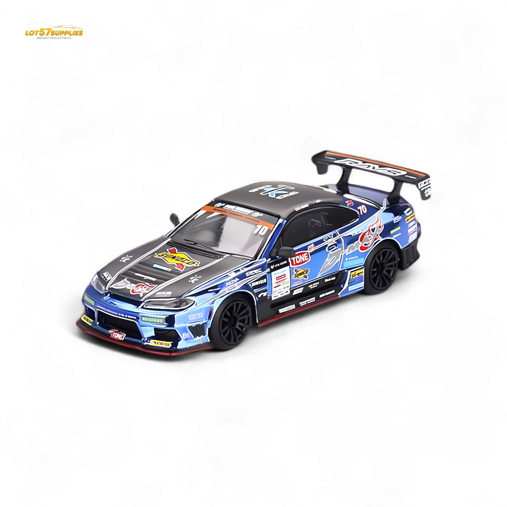 Mini-GT Nissan S15 Silvia D-MAX #70 Japan Exclusive #855 1:64 (ONLINE ORDER ONLY)