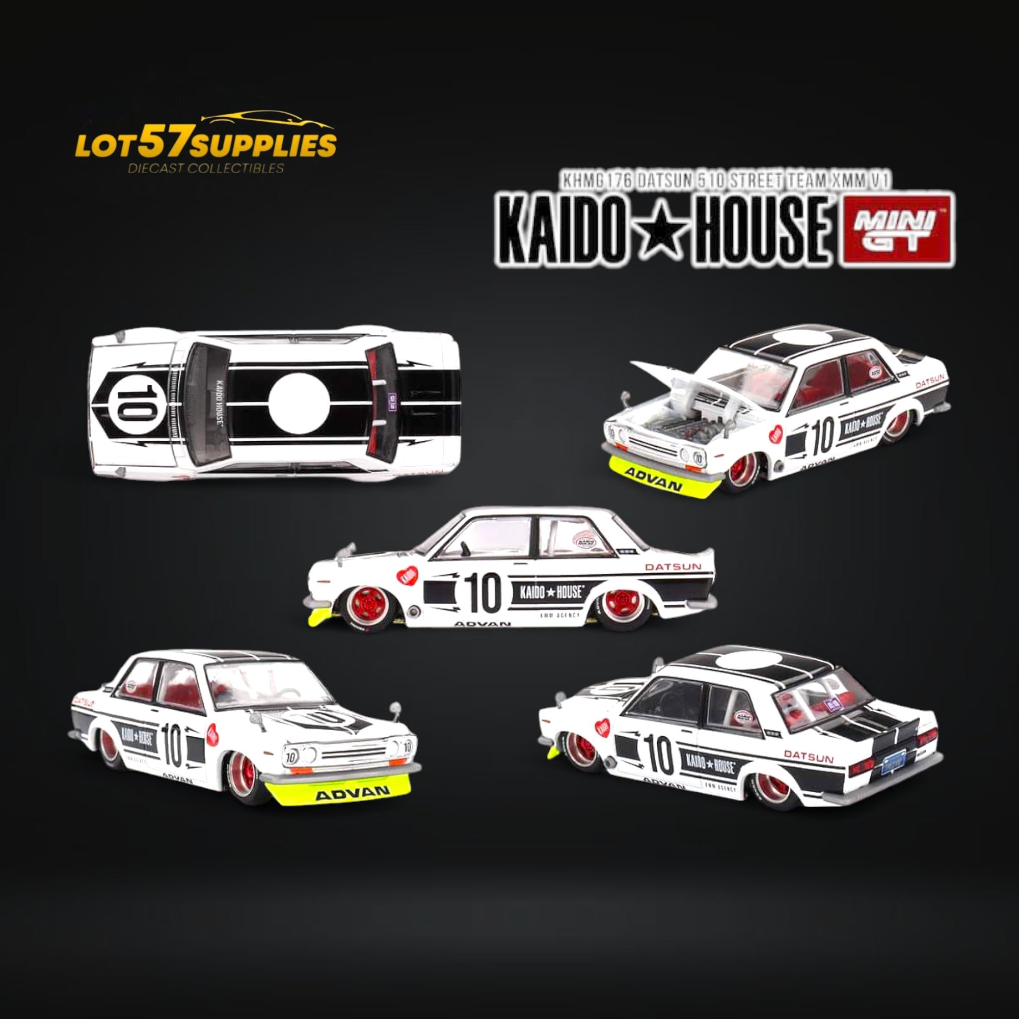 (Pre-Order) Kaido House Datsun 510 Street Team XMM V1 1:64 (ONLINE ORDER ONLY)