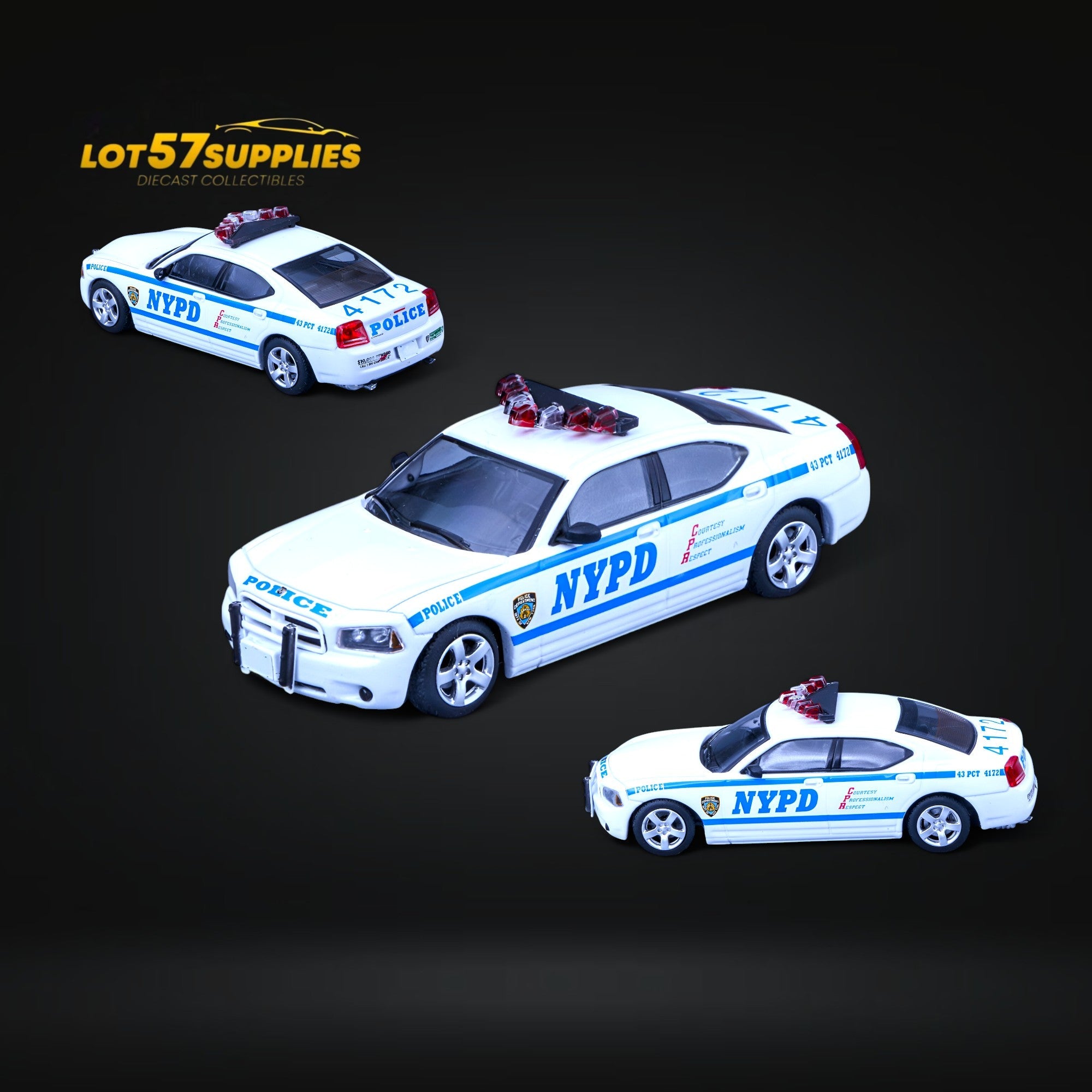 Rollin 2008 Dodge Charger New York City Police NYPD 1:64 (ONLINE ORDER ONLY)