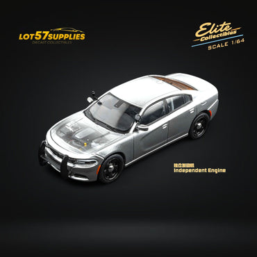 (Pre-Order) Elite Collectibles Dodge Warhorse Unmarked Police Interceptor Silver 1:64 (ONLINE ORDER ONLY)
