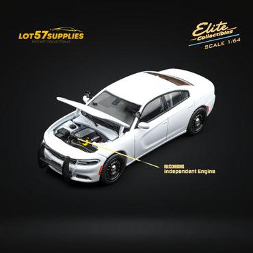 (Pre-Order) Elite Collectibles Dodge Warhorse Unmarked Police Interceptor White 1:64 (ONLINE ORDER ONLY)