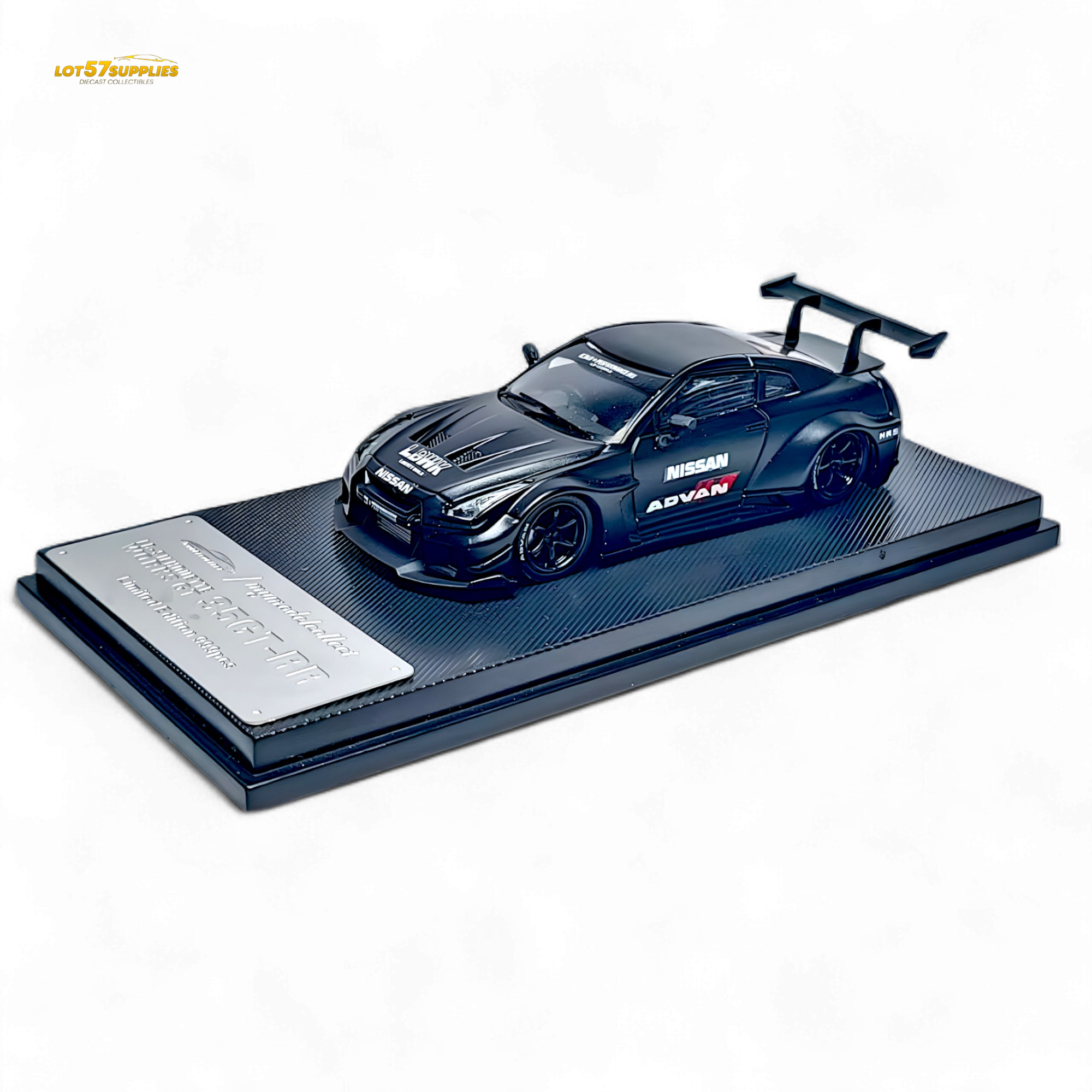 MC Skyline R35 GTR GT - Matte Black Advan Liberty Walk (LB) 1:64 (ONLINE ORDER ONLY)
