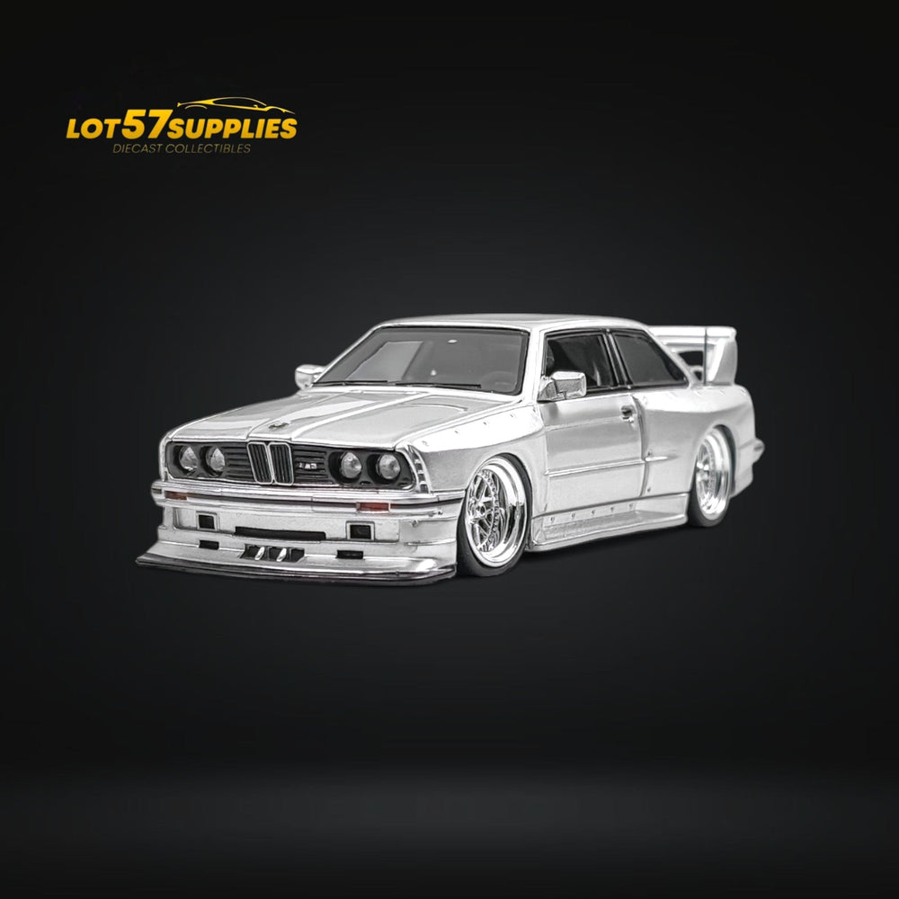 NA BMW E30 Wide-Body Resin Model Silver 1:64 (ONLINE ORDER ONLY)