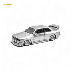 NA BMW E30 Wide-Body Resin Model Silver 1:64 (ONLINE ORDER ONLY)