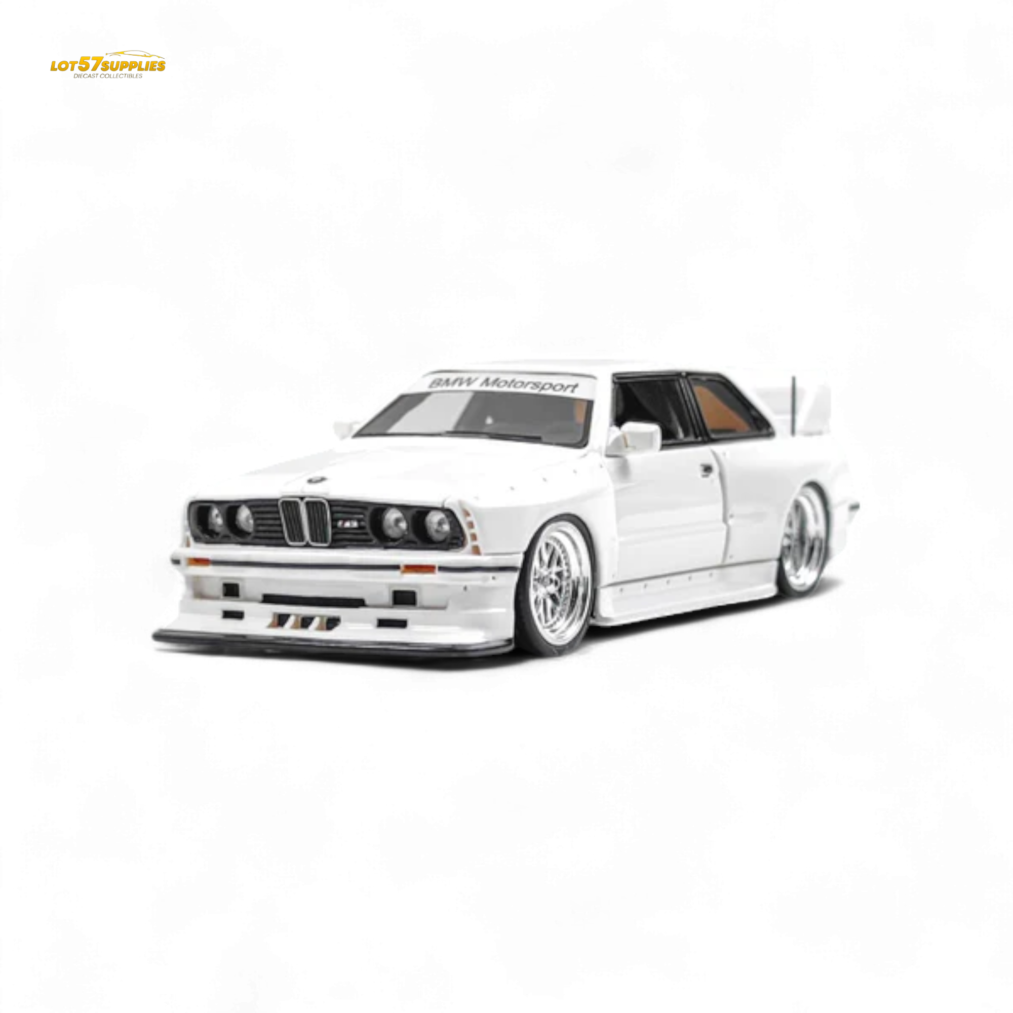 NA BMW E30 Wide-Body Resin Model White 1:64 (ONLINE ORDER ONLY)