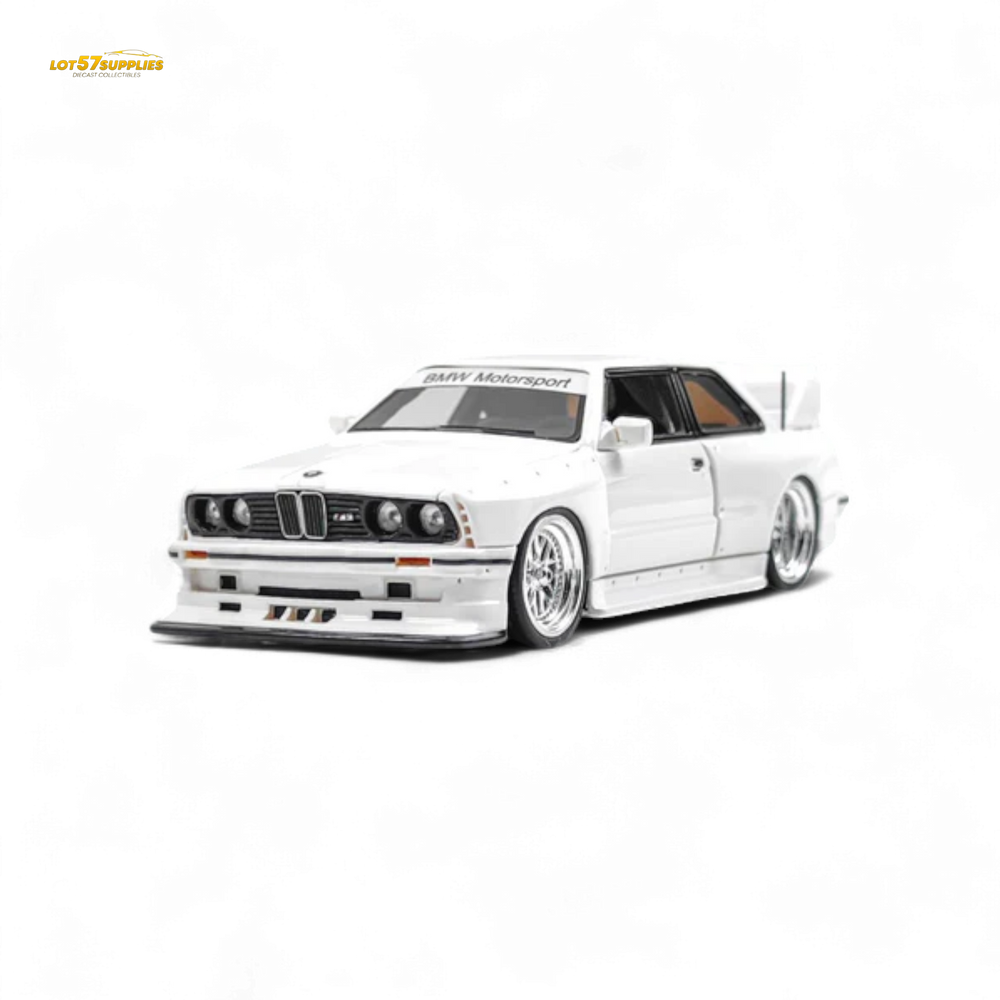 NA BMW E30 Wide-Body Resin Model White 1:64 (ONLINE ORDER ONLY)