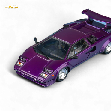 (Pre-Order) Findclassically Countach LP5000S - Metallic Purple w/ Wing 1:64 (Online Order Only)