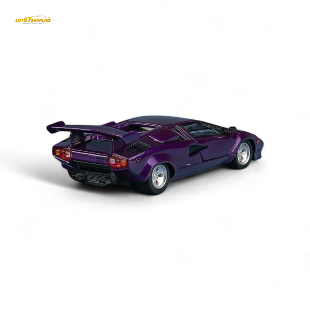 (Pre-Order) Findclassically Countach LP5000S - Metallic Purple w/ Wing 1:64 (Online Order Only)