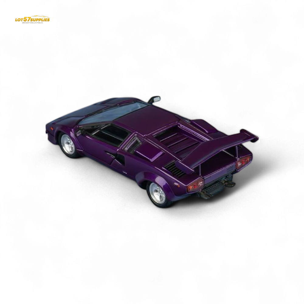 (Pre-Order) Findclassically Countach LP5000S - Metallic Purple w/ Wing 1:64 (Online Order Only)