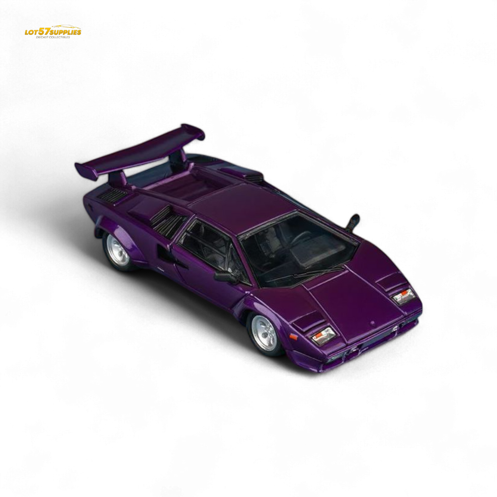 (Pre-Order) Findclassically Countach LP5000S - Metallic Purple w/ Wing 1:64 (Online Order Only)