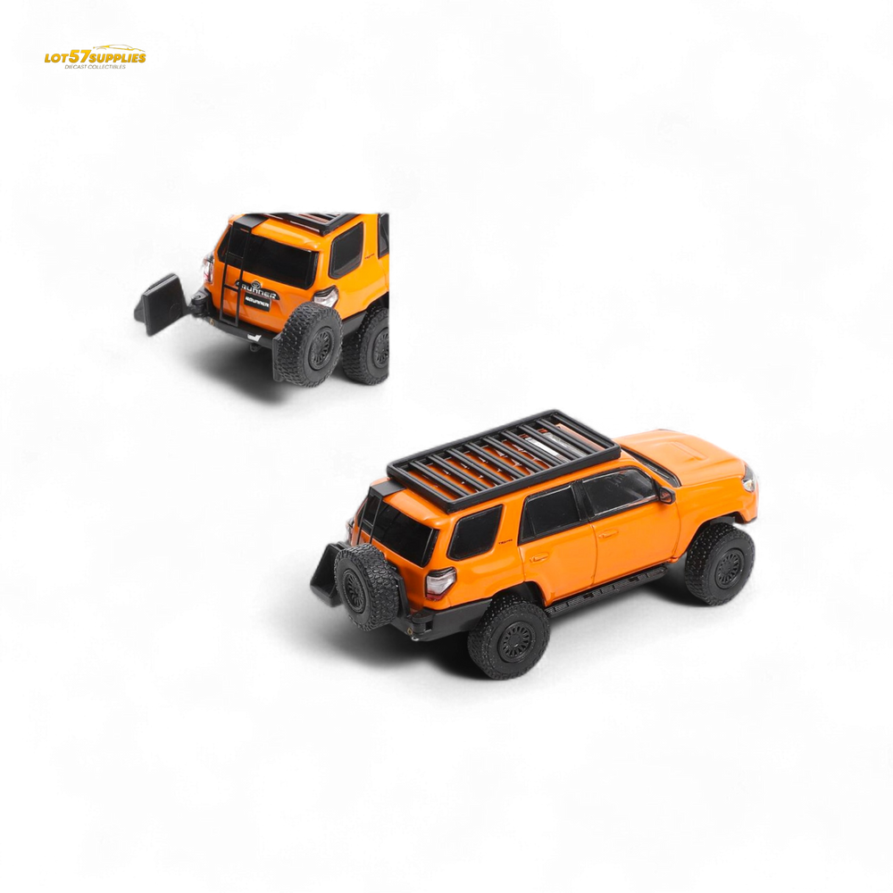(Pre-Order) GCD Toyota Super Overlord Light Modified Version 4 Runner - Orange 1:64 (ONLINE ORDER ONLY)
