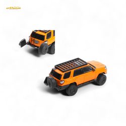 (Pre-Order) GCD Toyota Super Overlord Light Modified Version 4 Runner - Orange 1:64 (ONLINE ORDER ONLY)