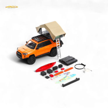 (Pre-Order) GCD Toyota Super Overlord Light Modified Version 4 Runner - Orange 1:64 (ONLINE ORDER ONLY)