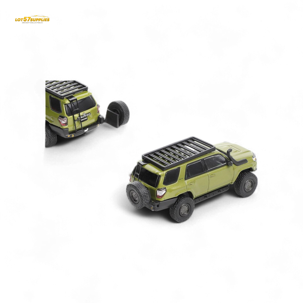 (Pre-Order) GCD Toyota Super Overlord Light Modified Version 4 Runner - Green 1:64 (ONLINE ORDER ONLY)