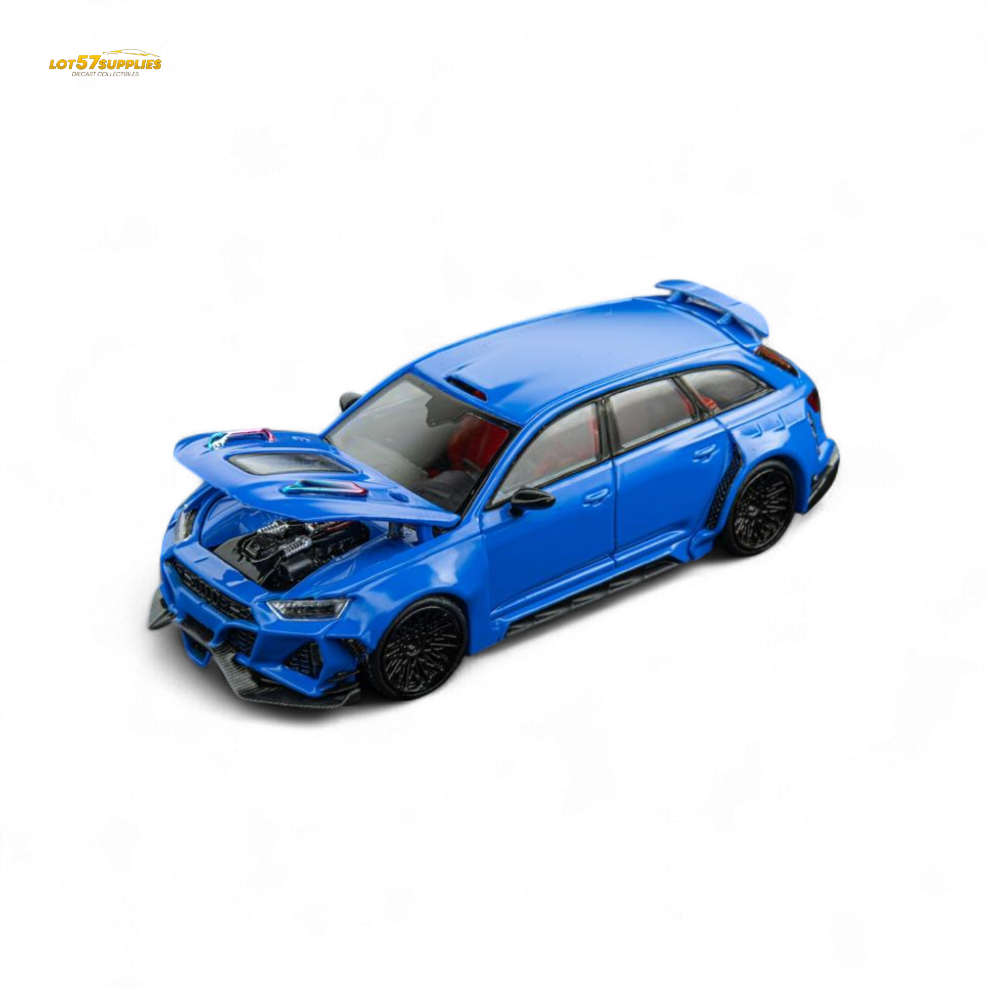 (Pre-Order) DCM Modified Audi RS6 Wagon Blue - Engine & Openable Hood 1:64 (ONLINE ORDER ONLY)