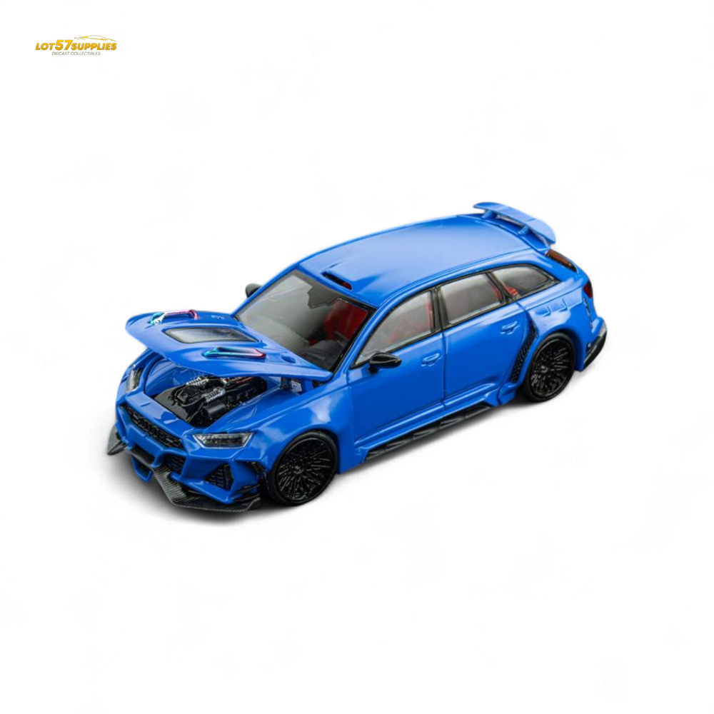 (Pre-Order) DCM Modified Audi RS6 Wagon Blue - Engine & Openable Hood 1:64 (ONLINE ORDER ONLY)