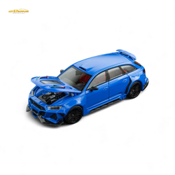(Pre-Order) DCM Modified Audi RS6 Wagon Blue - Engine & Openable Hood 1:64 (ONLINE ORDER ONLY)