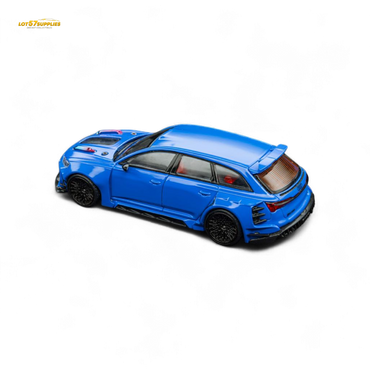 (Pre-Order) DCM Modified Audi RS6 Wagon Blue - Engine & Openable Hood 1:64 (ONLINE ORDER ONLY)