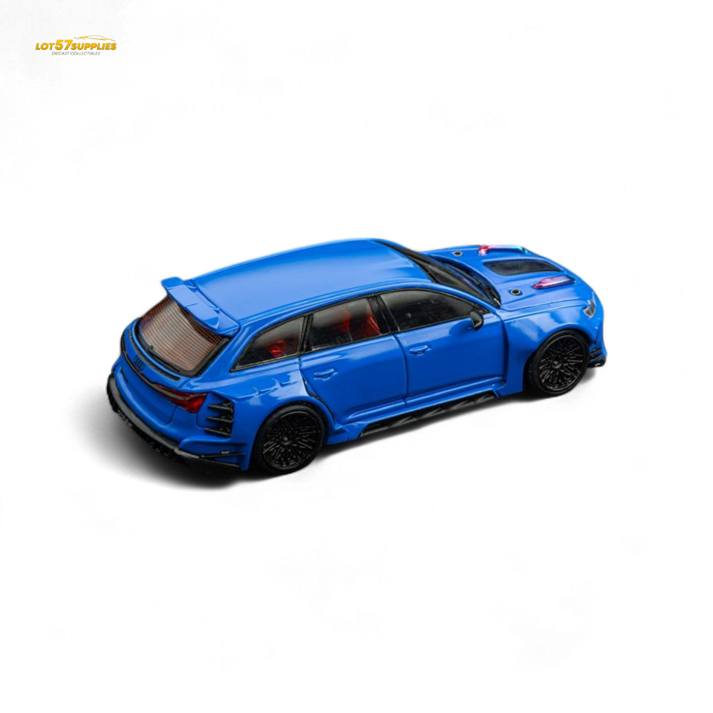 (Pre-Order) DCM Modified Audi RS6 Wagon Blue - Engine & Openable Hood 1:64 (ONLINE ORDER ONLY)
