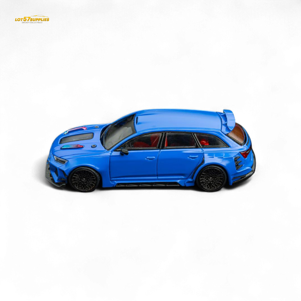 (Pre-Order) DCM Modified Audi RS6 Wagon Blue - Engine & Openable Hood 1:64 (ONLINE ORDER ONLY)