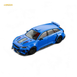 (Pre-Order) DCM Modified Audi RS6 Wagon Blue - Engine & Openable Hood 1:64 (ONLINE ORDER ONLY)