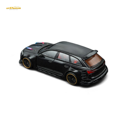 (Pre-Order) DCM Modified Audi RS6 Wagon Metallic Black - Engine & Openable Hood 1:64 (ONLINE ORDER ONLY)