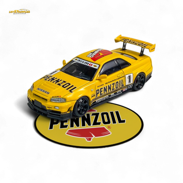 Fast Speed FS 1:64 Skyline GT-R R34 Nismo Z-Tune Pennzoil #1 – Yellow (ONLINE ORDER ONLY)