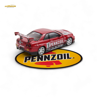 Fast Speed FS 1:64 Skyline GT-R R34 Nismo Z-Tune Pennzoil #1 – Red (Foshan AIT Exhibition Edition) (ONLINE ORDER ONLY)