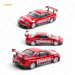 Fast Speed FS 1:64 Skyline GT-R R34 Nismo Z-Tune Pennzoil #1 – Red (Foshan AIT Exhibition Edition) (ONLINE ORDER ONLY)