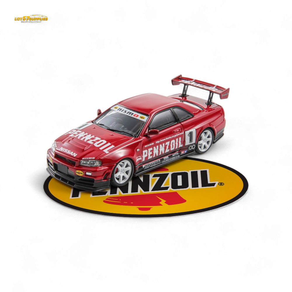 Fast Speed FS 1:64 Skyline GT-R R34 Nismo Z-Tune Pennzoil #1 – Red (Foshan AIT Exhibition Edition) (ONLINE ORDER ONLY)