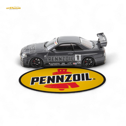 Fast Speed FS 1:64 Skyline GT-R R34 Nismo Z-Tune Pennzoil #1 – Grey (Foshan AIT Exhibition Edition) (ONLINE ORDER ONLY)