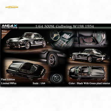 M64X 1:64 300SL W198 1954 Final Edition – Black Limited to 99 Pcs (ONLINE ORDER ONLY)