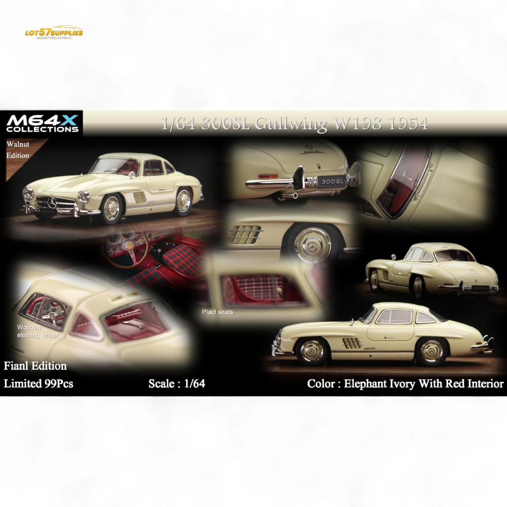 M64X 1:64 300SL W198 1954 Final Edition – Elephant Ivory Limited to 99 Pcs (ONLINE ORDER ONLY)