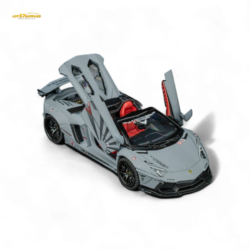 TPC Rhino Model RM 1/64 Lamborghini LP720-4 Roadster Wide-Body Modified - Combat Gray 1/64 (ONLINE ORDER ONLY)