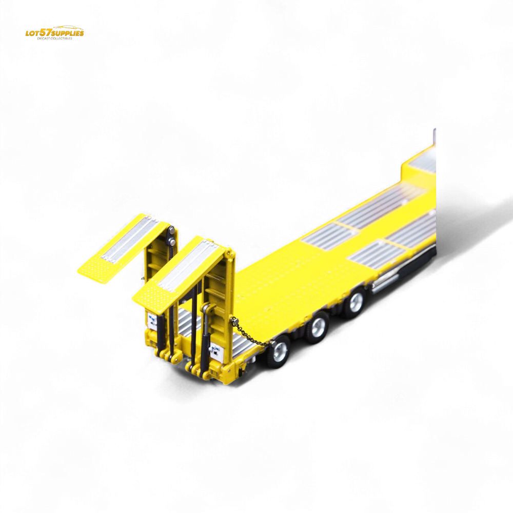 (Pre-Order) TimeMicro & Perka BENZ FLATBED TRANSPORT VEHICLE - Yellow 1/64 (ONLINE ORDER ONLY)