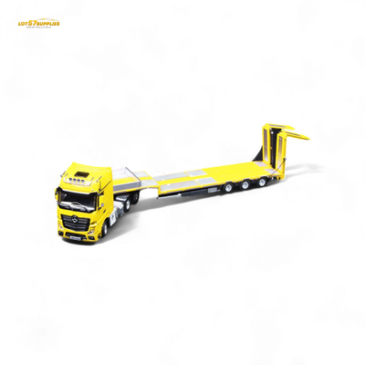 (Pre-Order) TimeMicro & Perka BENZ FLATBED TRANSPORT VEHICLE - Yellow 1/64 (ONLINE ORDER ONLY)