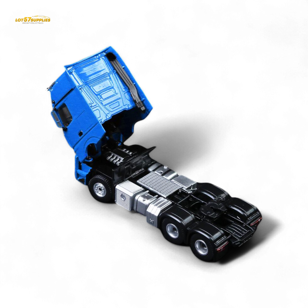 (Pre-Order) TimeMicro & Perka BENZ FLATBED TRANSPORT VEHICLE - Blue 1/64 (ONLINE ORDER ONLY)