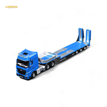 (Pre-Order) TimeMicro & Perka BENZ FLATBED TRANSPORT VEHICLE - Blue 1/64 (ONLINE ORDER ONLY)