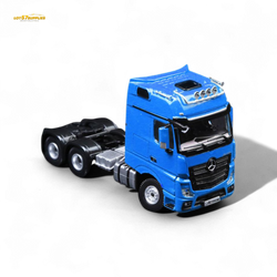 (Pre-Order) TimeMicro & Perka BENZ FLATBED TRANSPORT VEHICLE - Blue 1/64 (ONLINE ORDER ONLY)