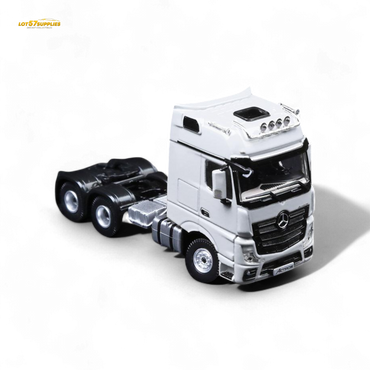 (Pre-Order) TimeMicro & Perka BENZ FLATBED TRANSPORT VEHICLE - White 1/64 (ONLINE ORDER ONLY)