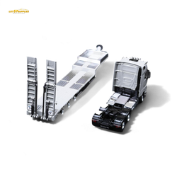 (Pre-Order) TimeMicro & Perka BENZ FLATBED TRANSPORT VEHICLE - White 1/64 (ONLINE ORDER ONLY)