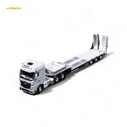(Pre-Order) TimeMicro & Perka BENZ FLATBED TRANSPORT VEHICLE - White 1/64 (ONLINE ORDER ONLY)
