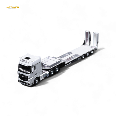 (Pre-Order) TimeMicro & Perka BENZ FLATBED TRANSPORT VEHICLE - White 1/64 (ONLINE ORDER ONLY)