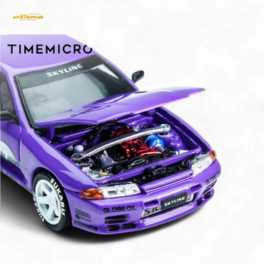 (Pre-Order) TimeMicro Skyline GT-R R32 Los Santos Drift - Purple 1/64 (ONLINE ORDER ONLY)