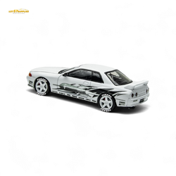 (Pre-Order) TimeMicro Skyline GT-R R32 Los Santos Drift - White 1/64 (ONLINE ORDER ONLY)